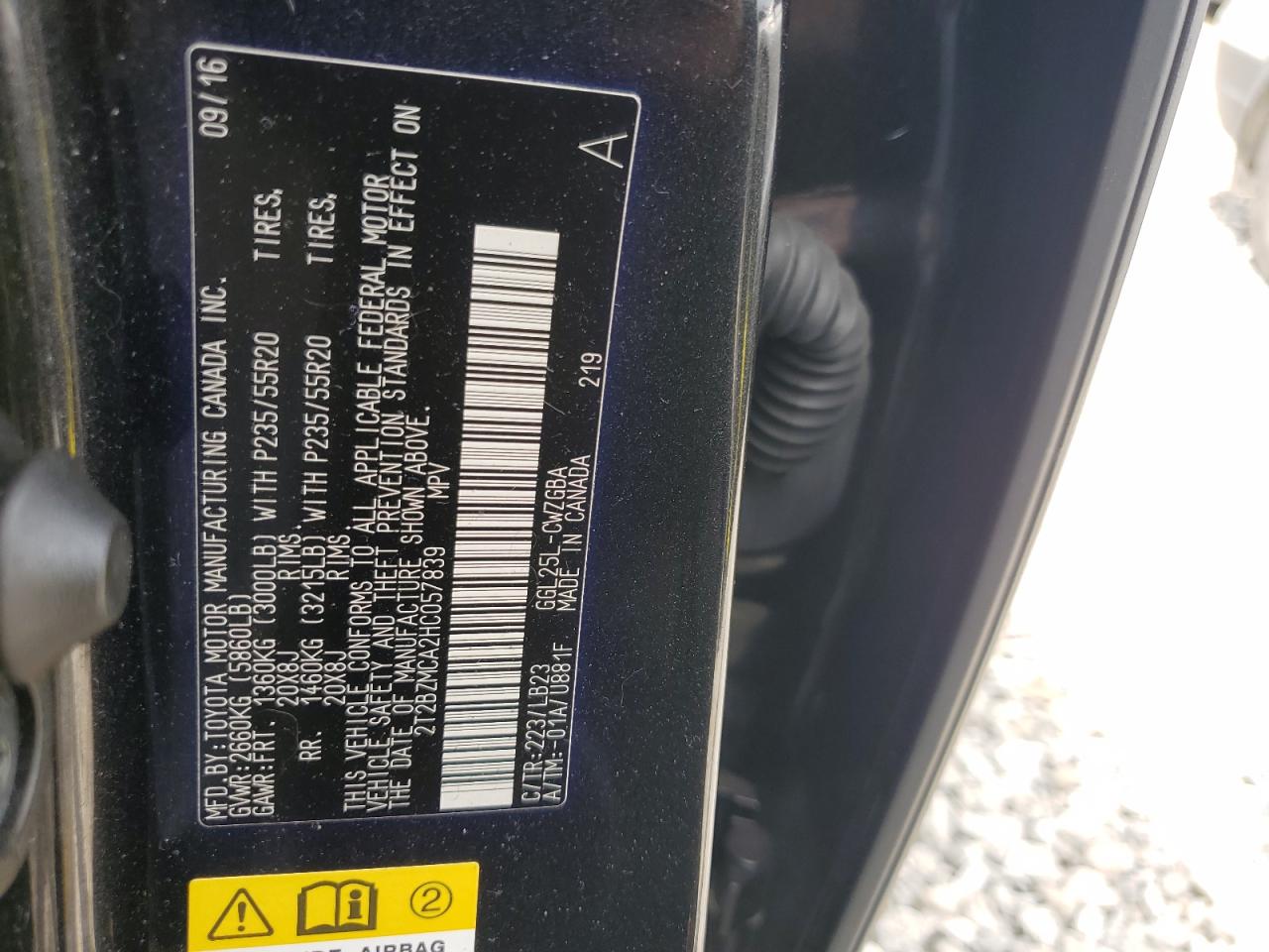 2017 Lexus Rx 350 Base VIN: 2T2BZMCA2HC057839 Lot: 53297854