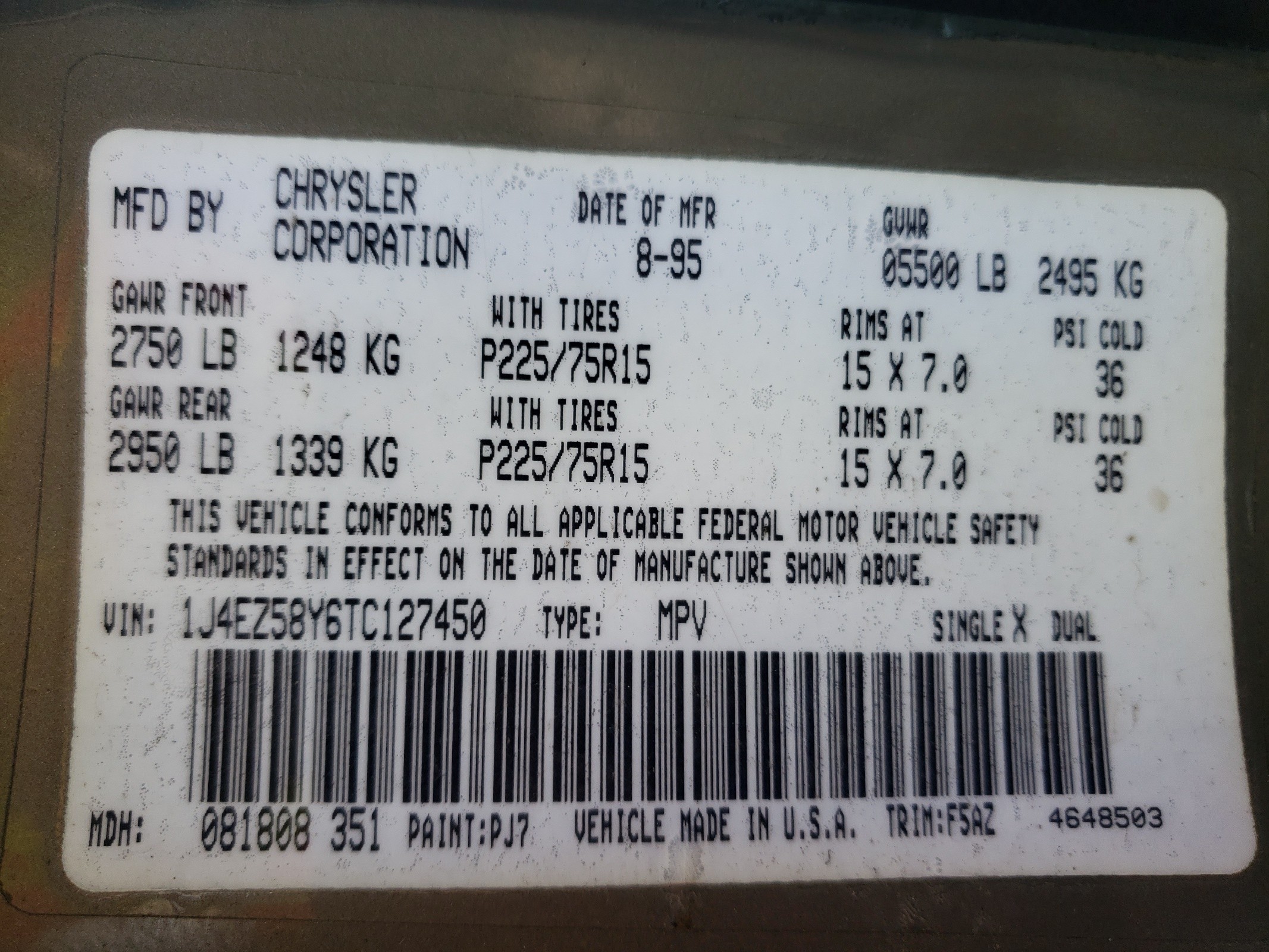 1J4EZ58Y6TC127450 1996 Jeep Grand Cherokee Laredo