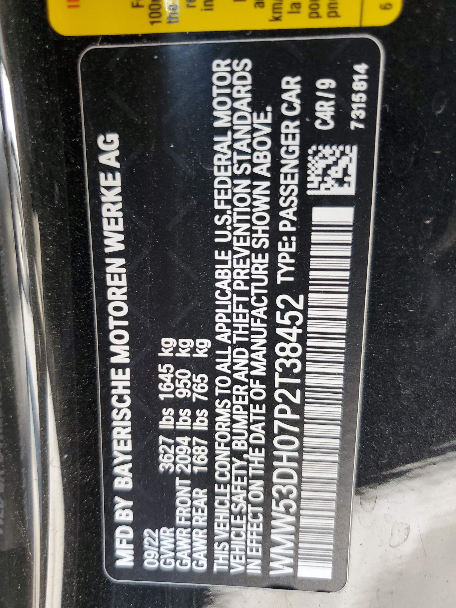 WMW53DH07P2T38452 2023 Mini Cooper S