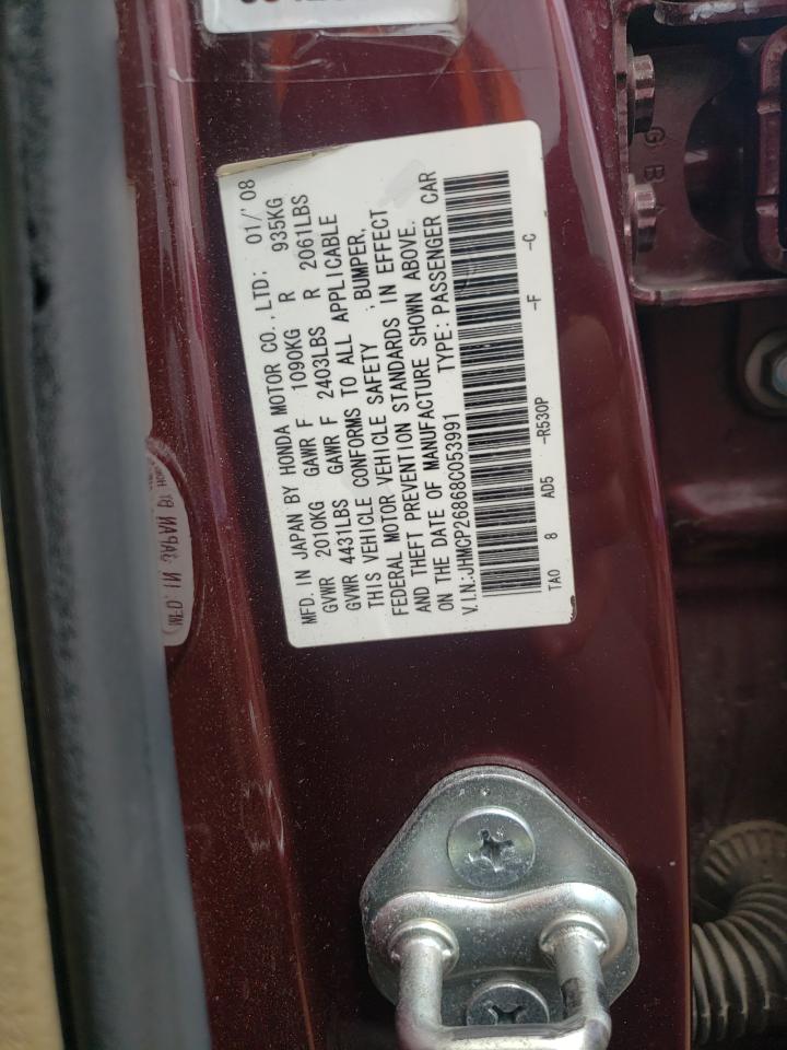 JHMCP26868C053991 2008 Honda Accord Exl