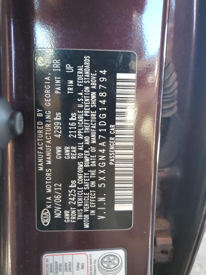 2013 Kia Optima Ex VIN: 5XXGN4A71DG148794 Lot: 56884804