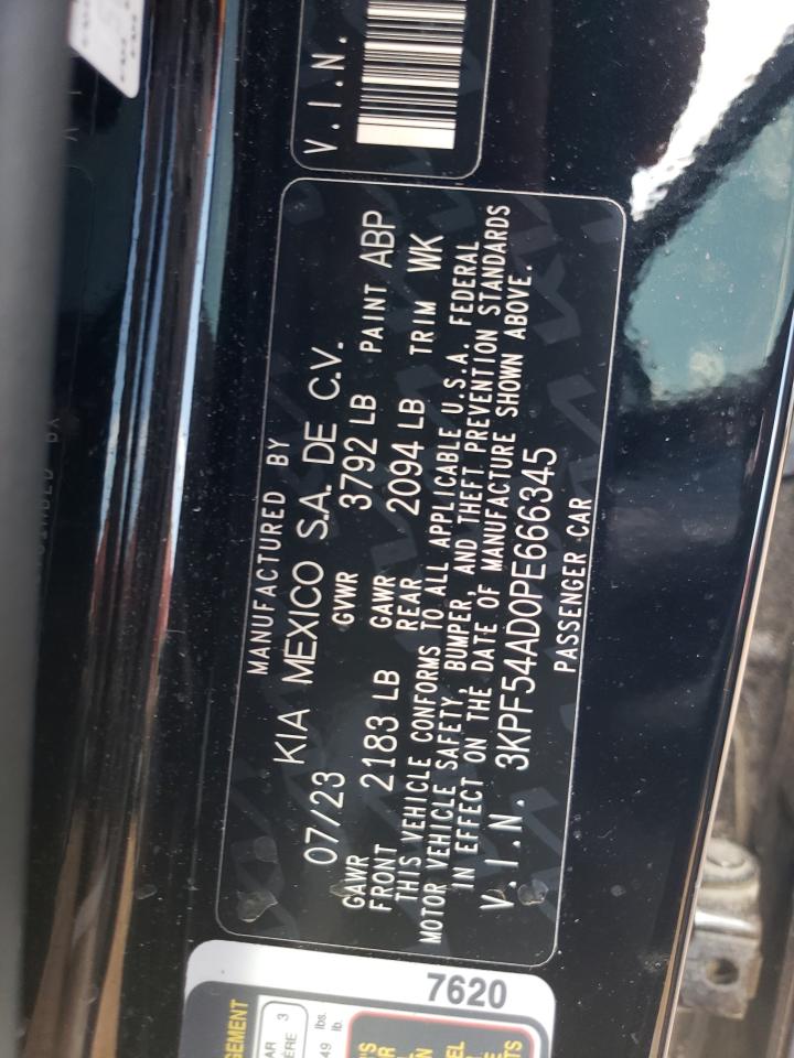 2023 Kia Forte Gt Line VIN: 3KPF54AD0PE666345 Lot: 54323204