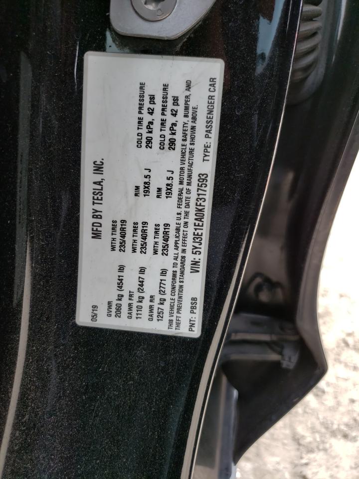 5YJ3E1EA0KF317593 2019 TESLA MODEL 3 - Image 13