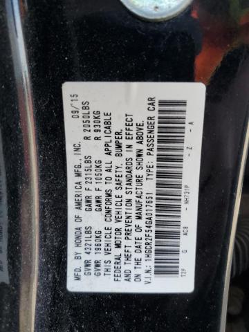 2016 HONDA ACCORD SPO 1HGCR2F54GA017651  54808334