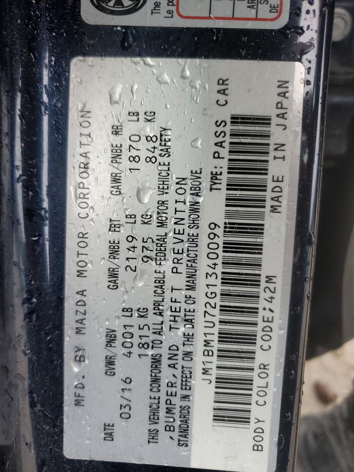 2016 Mazda 3 Sport VIN: JM1BM1U72G1340099 Lot: 56049814