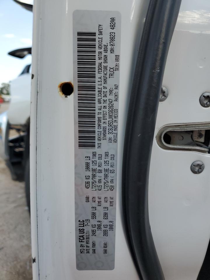 2019 Ram 2500 Big Horn VIN: 3C6UR5DJXKG626247 Lot: 54241424