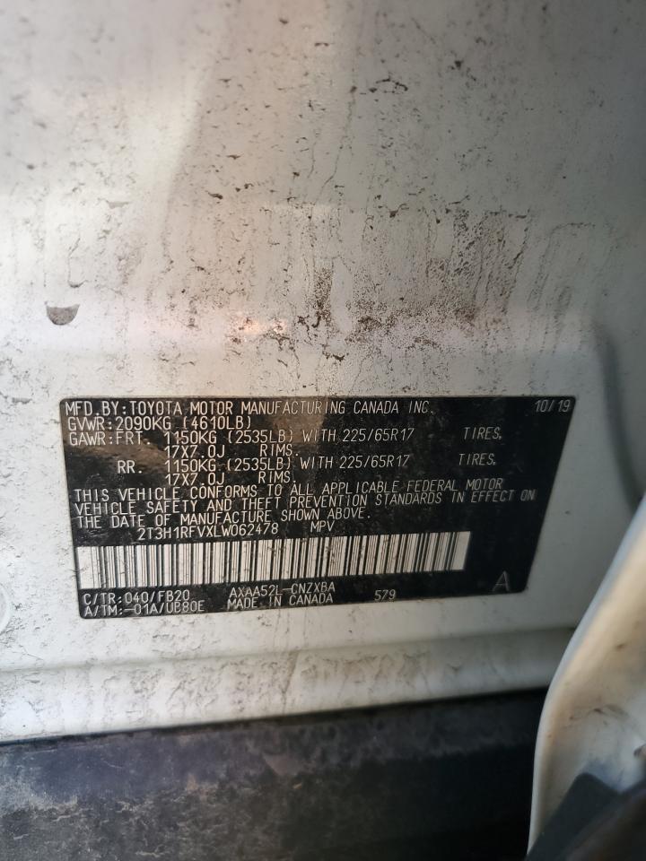 2T3H1RFVXLW062478 2020 Toyota Rav4 Le