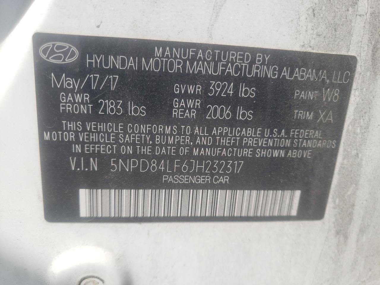 5NPD84LF6JH232317 2018 HYUNDAI ELANTRA - Image 14