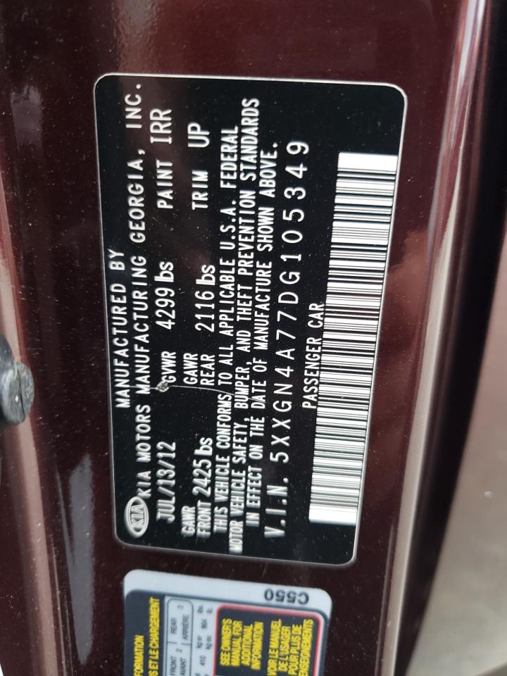 2013 Kia Optima Ex VIN: 5XXGN4A77DG105349 Lot: 56264484