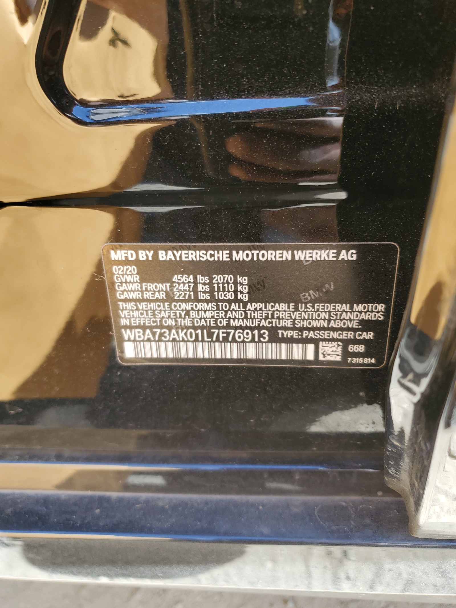 WBA73AK01L7F76913 2020 BMW 228Xi