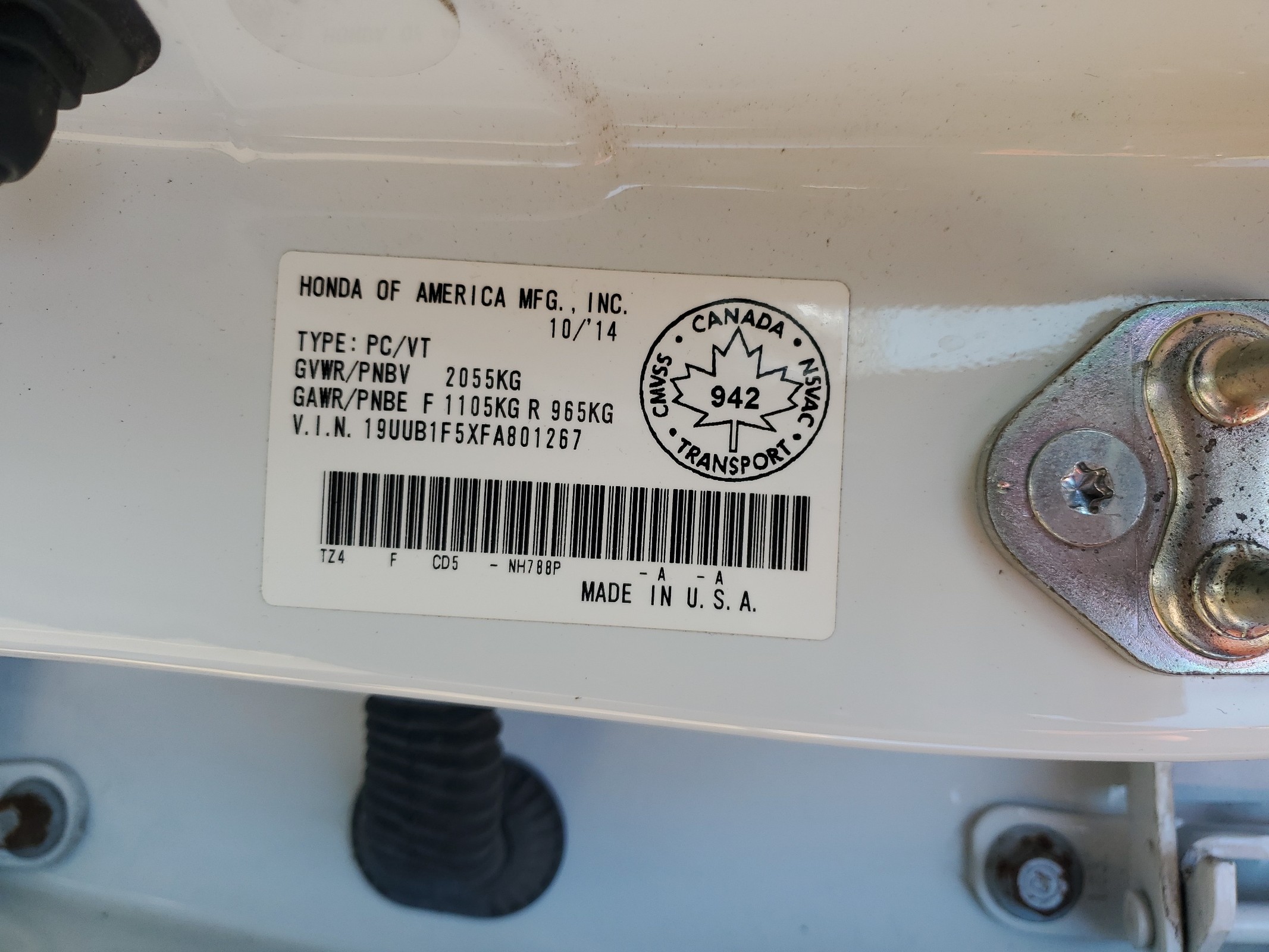 19UUB1F5XFA801267 2015 Acura Tlx Tech