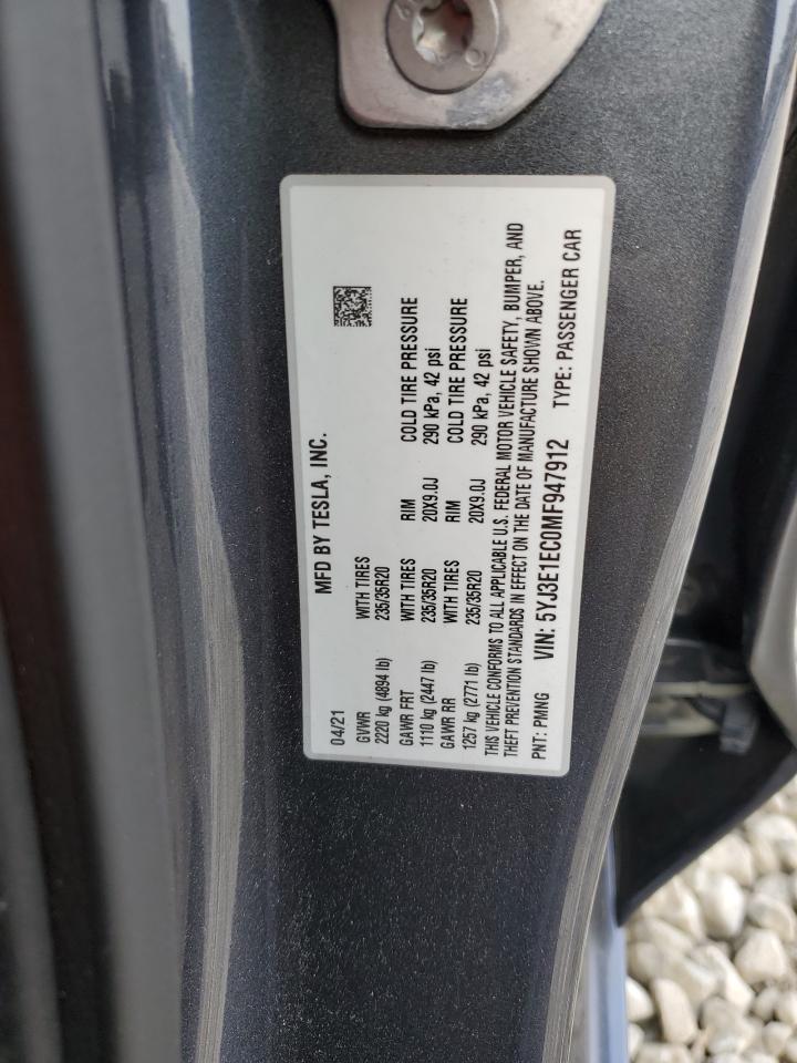 5YJ3E1EC0MF947912 2021 Tesla Model 3