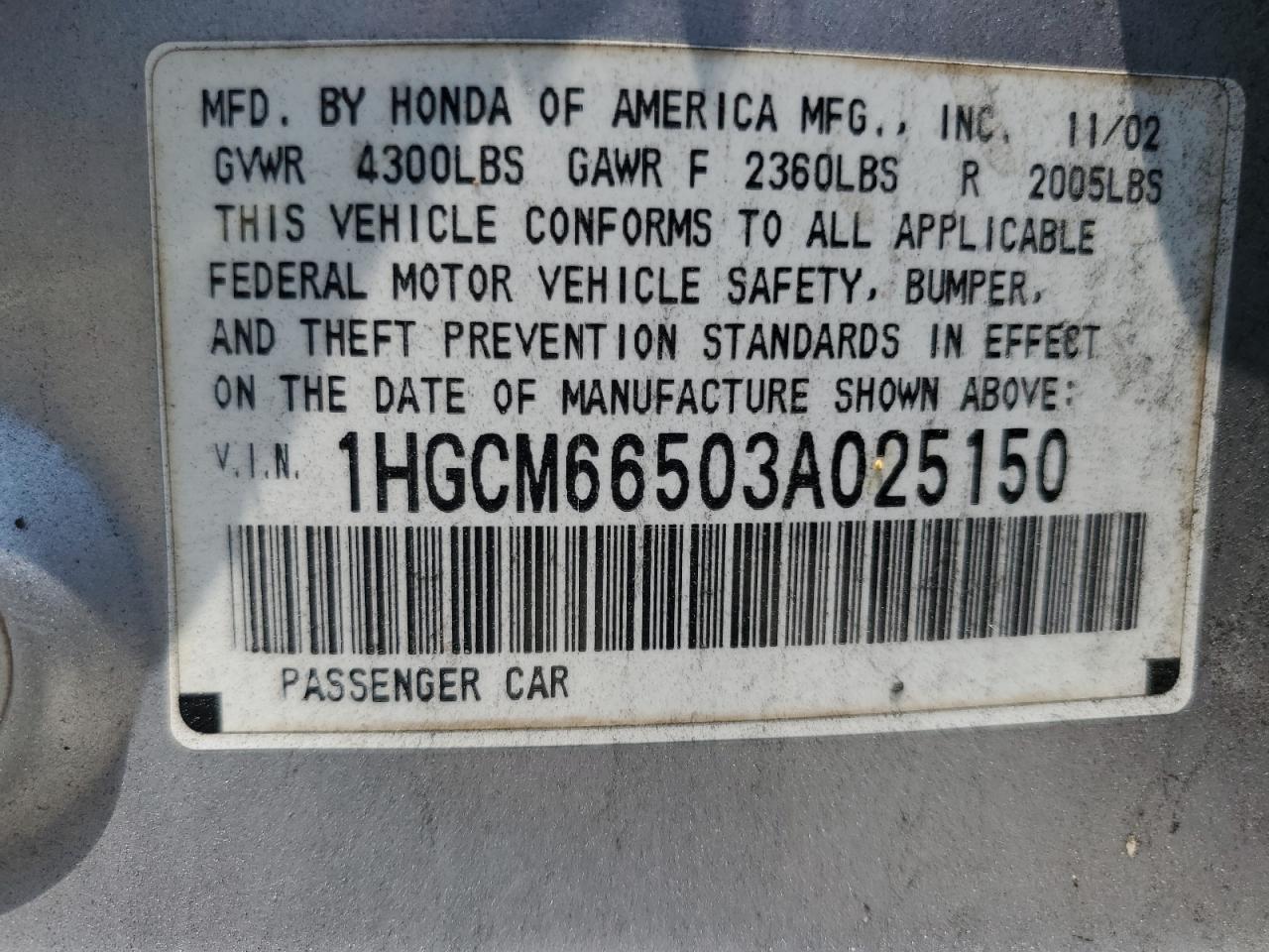 2003 Honda Accord - Image 13