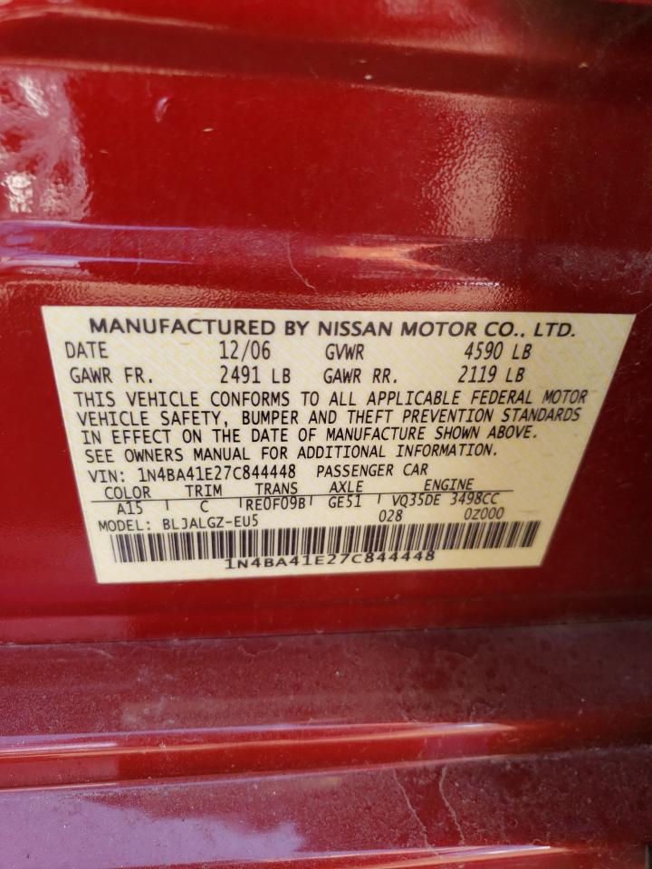 1N4BA41E27C844448 2007 Nissan Maxima Se