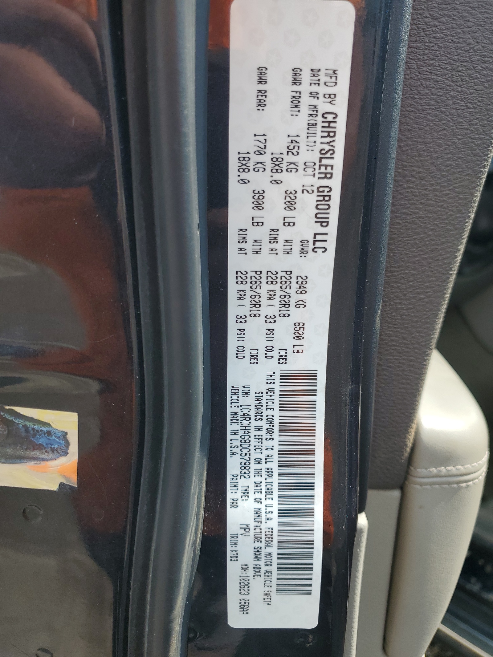 1C4RDHAG8DC579832 2013 Dodge Durango Sxt