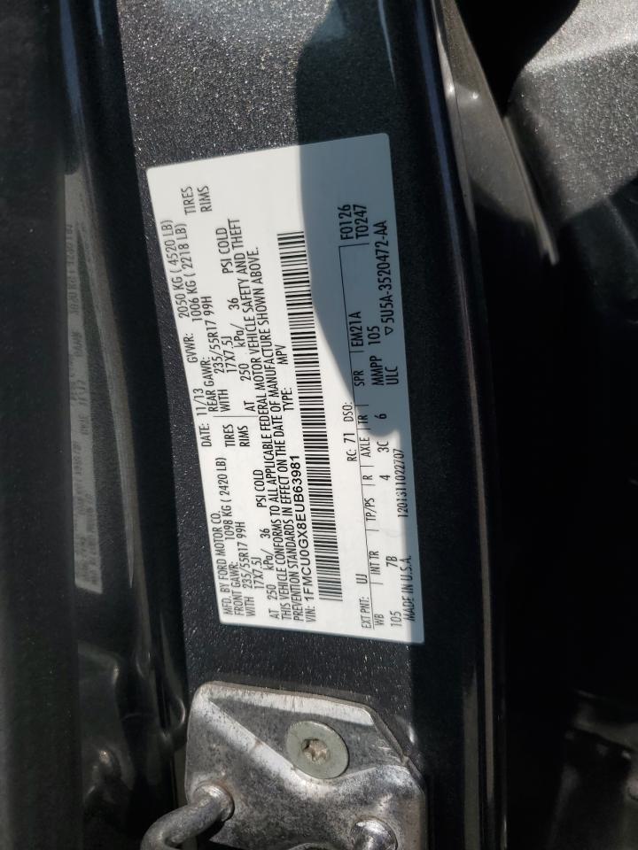 2014 Ford Escape Se VIN: 1FMCU0GX8EUB63981 Lot: 56347894