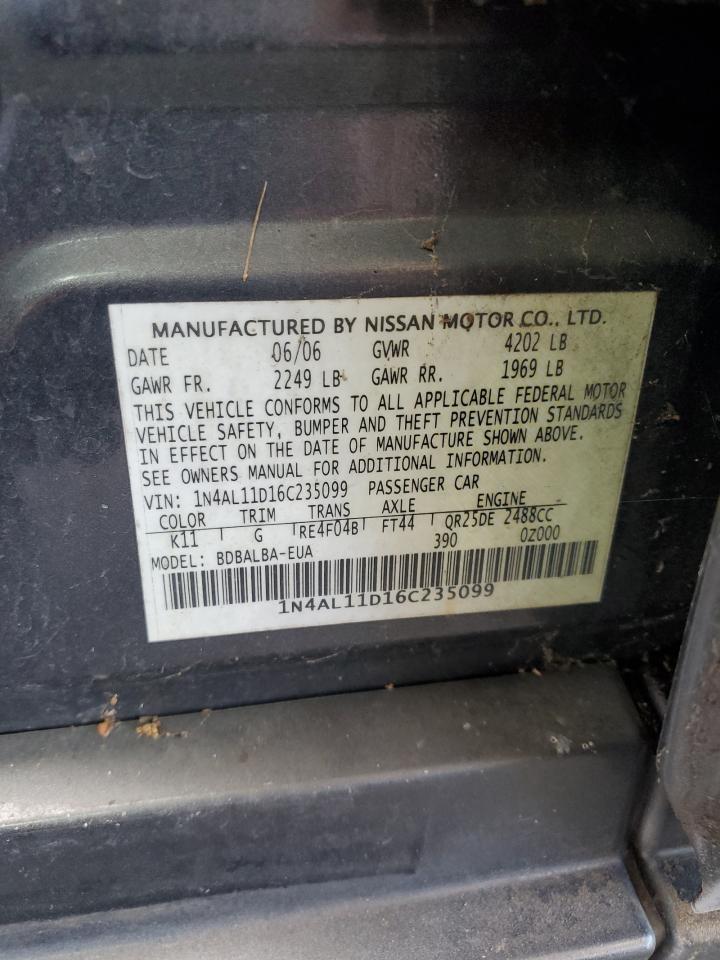 1N4AL11D16C235099 2006 Nissan Altima S