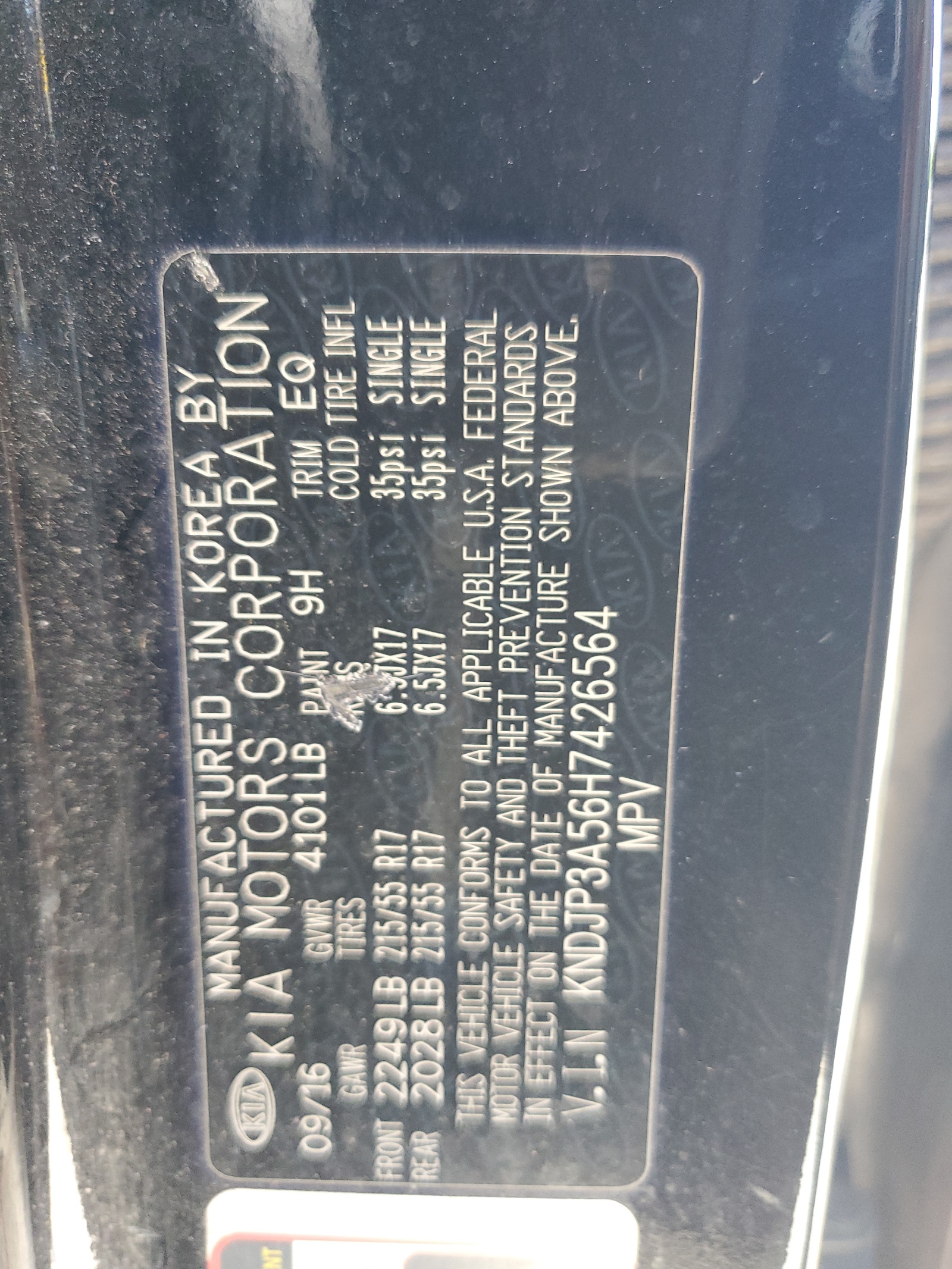 KNDJP3A56H7426564 2017 Kia Soul +