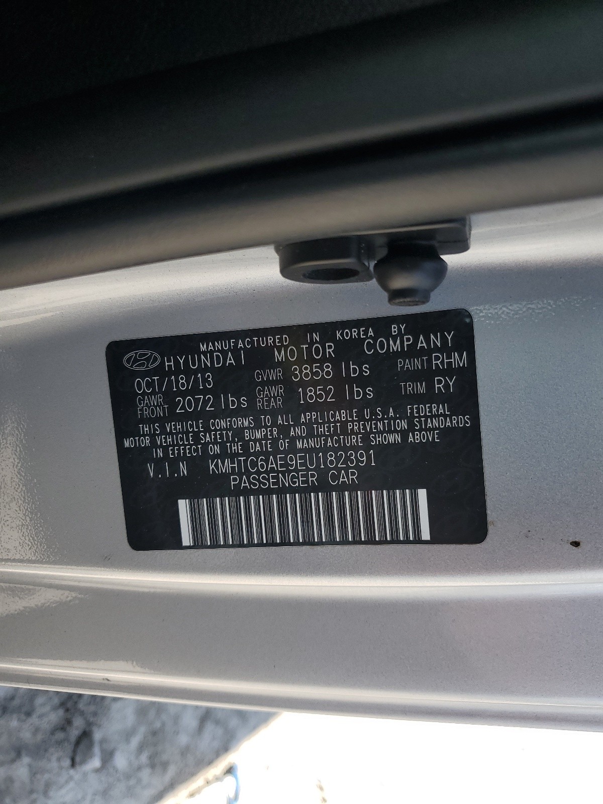 KMHTC6AE9EU182391 2014 Hyundai Veloster Turbo