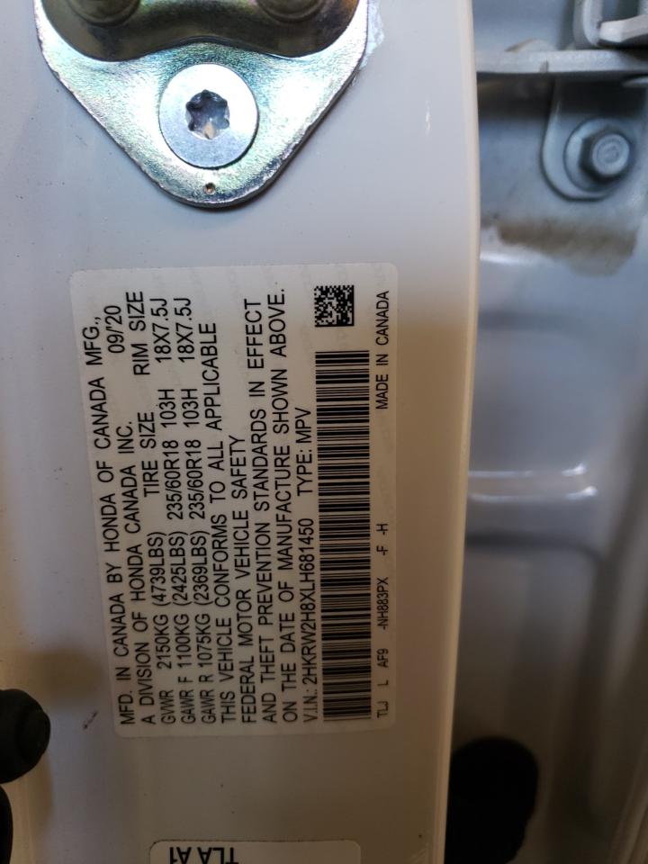 2020 Honda Cr-V Exl VIN: 2HKRW2H8XLH681450 Lot: 54165044