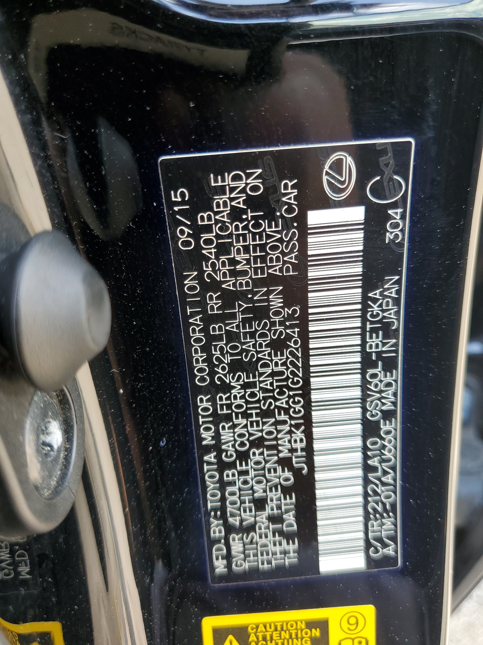 JTHBK1GG1G2226413 2016 Lexus Es 350