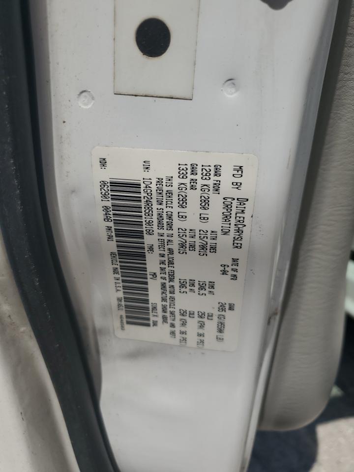 2005 Dodge Grand Caravan Se VIN: 1D4GP24R85B190160 Lot: 55913754