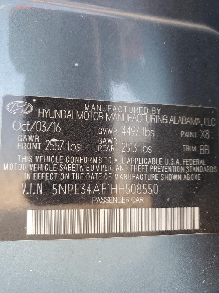 5NPE34AF1HH508550 2017 Hyundai Sonata Sport