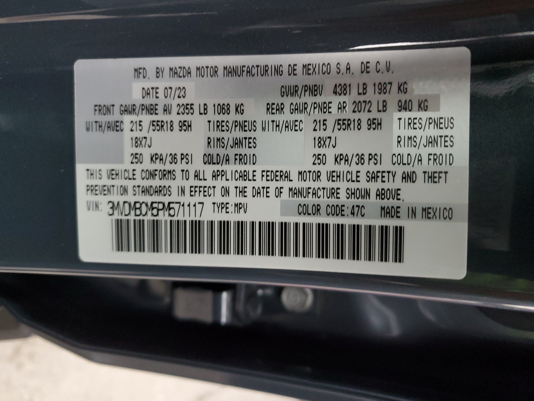 3MVDMBCM5PM571117 2023 Mazda Cx-30 Preferred