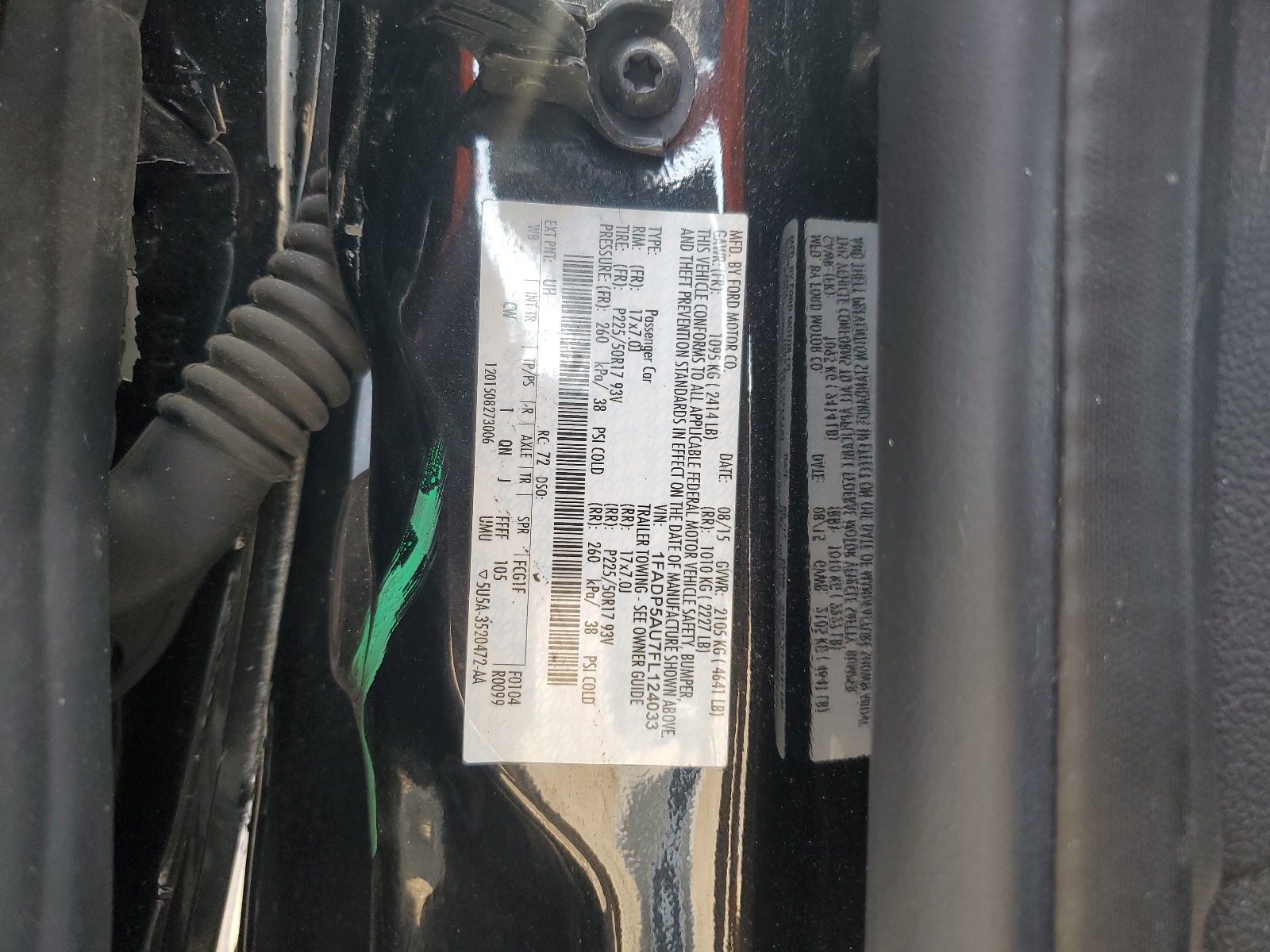 1FADP5AU7FL124033 2015 Ford C-Max Se