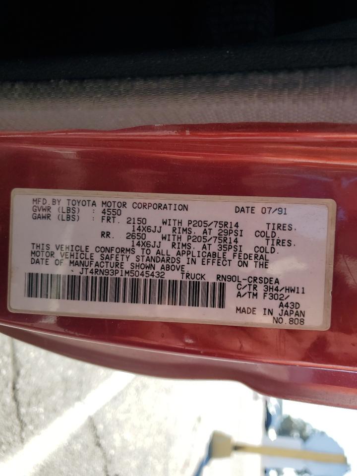 1991 Toyota Pickup 1/2 Ton Extra Long Wheelbase Dlx VIN: JT4RN93P1M5045432 Lot: 53701304