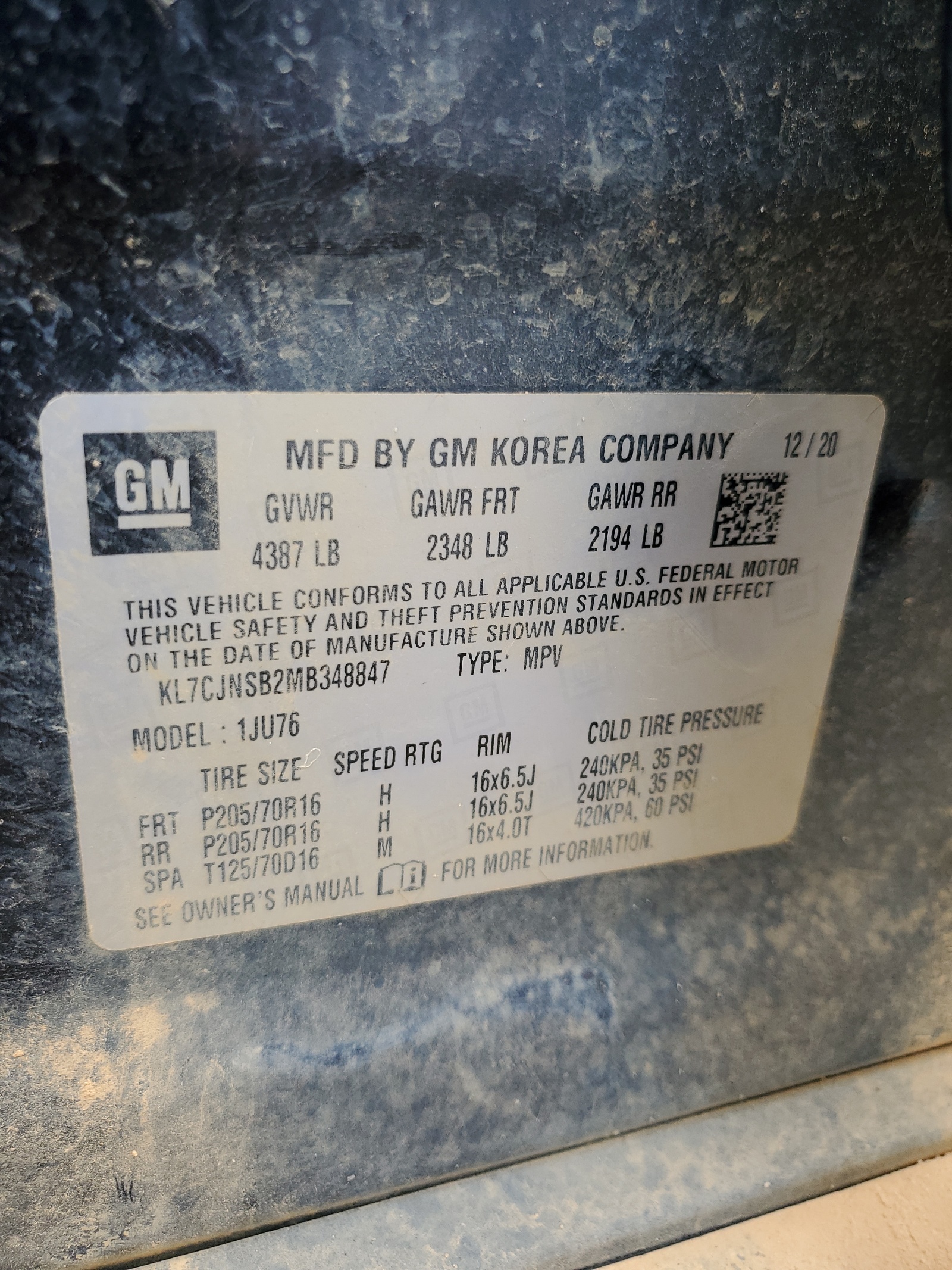 KL7CJNSB2MB348847 2021 Chevrolet Trax Ls