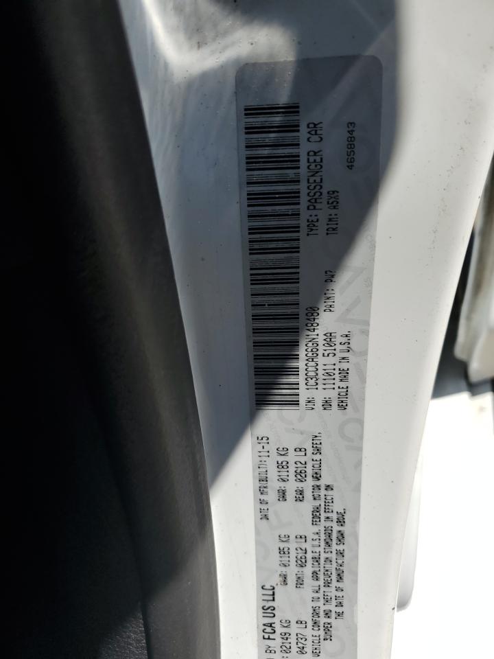 2016 Chrysler 200 Limited VIN: 1C3CCCAG6GN148480 Lot: 55081944