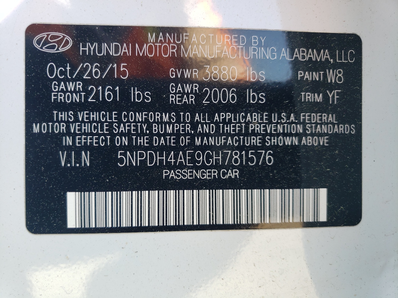 5NPDH4AE9GH781576 2016 Hyundai Elantra Se