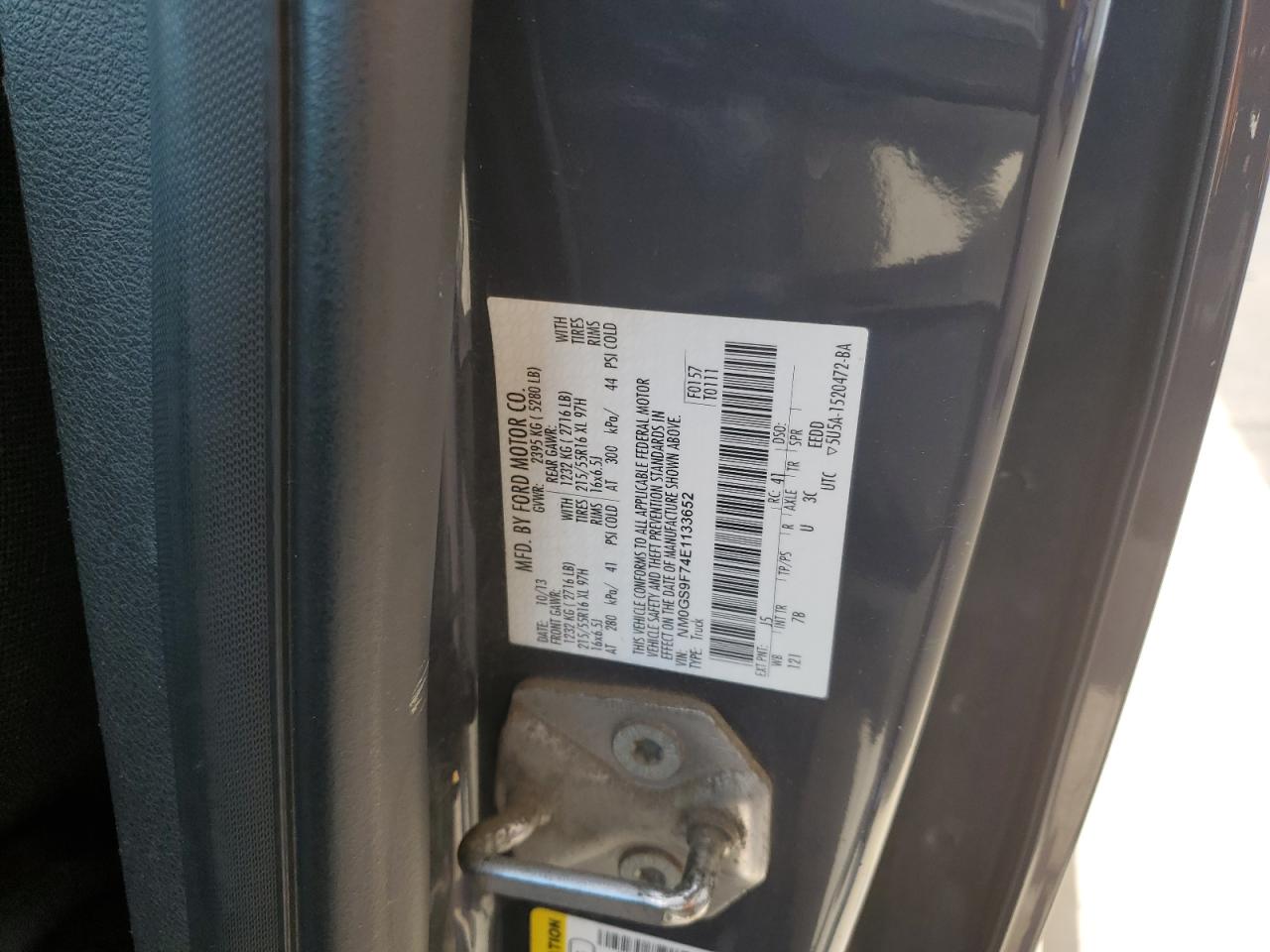 2014 Ford Transit Connect Xlt VIN: NM0GS9F74E1133652 Lot: 56386024