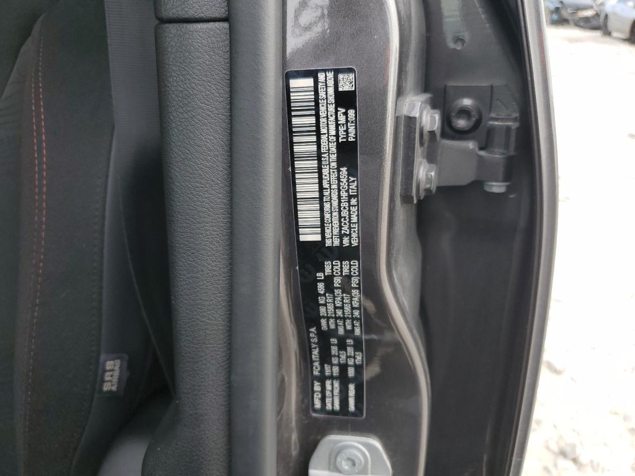 2017 Jeep Renegade Trailhawk VIN: ZACCJBCB1HPG54594 Lot: 55825254