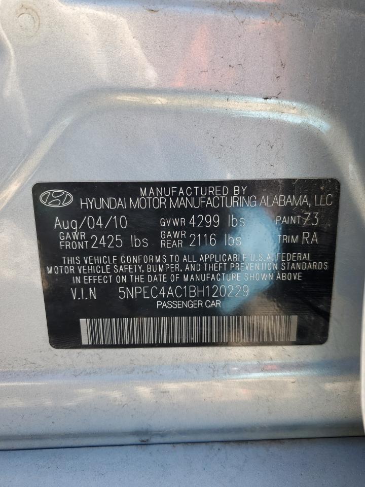 5NPEC4AC1BH120229 2011 Hyundai Sonata Se