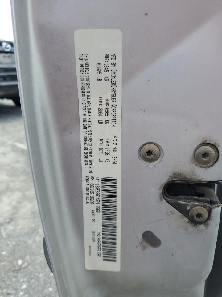 2005 Dodge Neon Sxt VIN: 1B3ES56C45D113868 Lot: 57016664