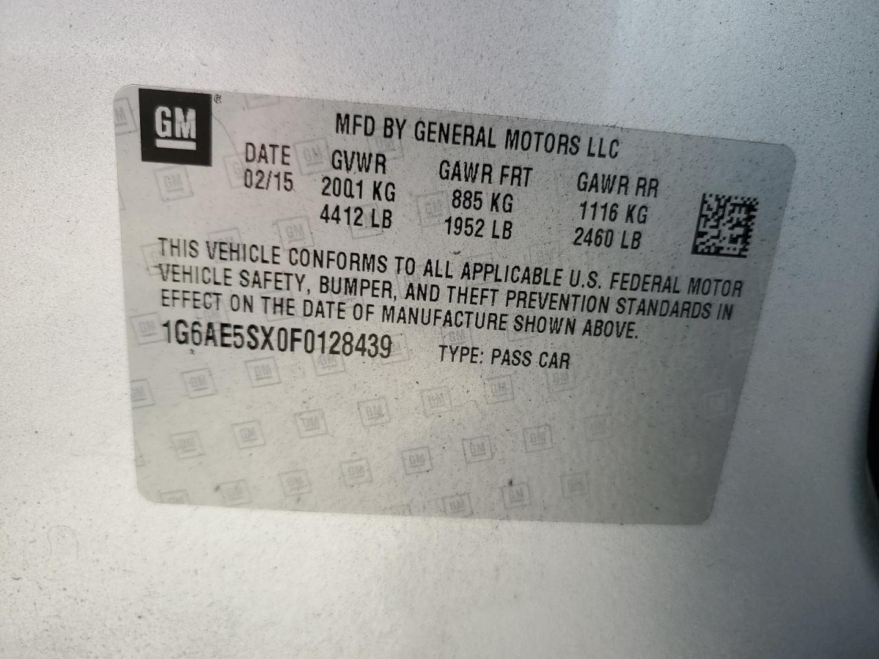 2015 Cadillac Ats Premium VIN: 1G6AE5SX0F0128439 Lot: 55554644