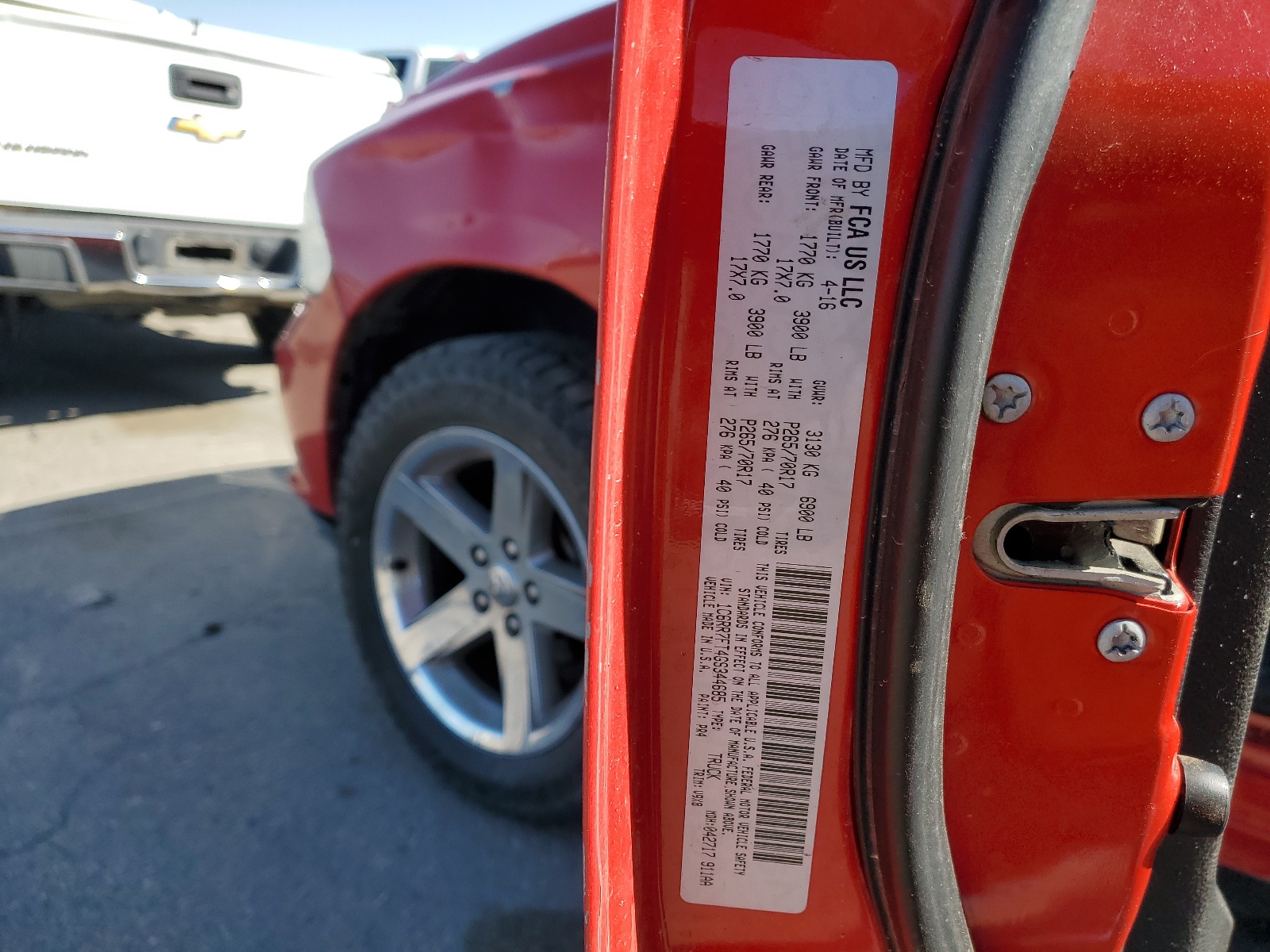 2016 Ram 1500 St vin: 1C6RR7FT4GS344685