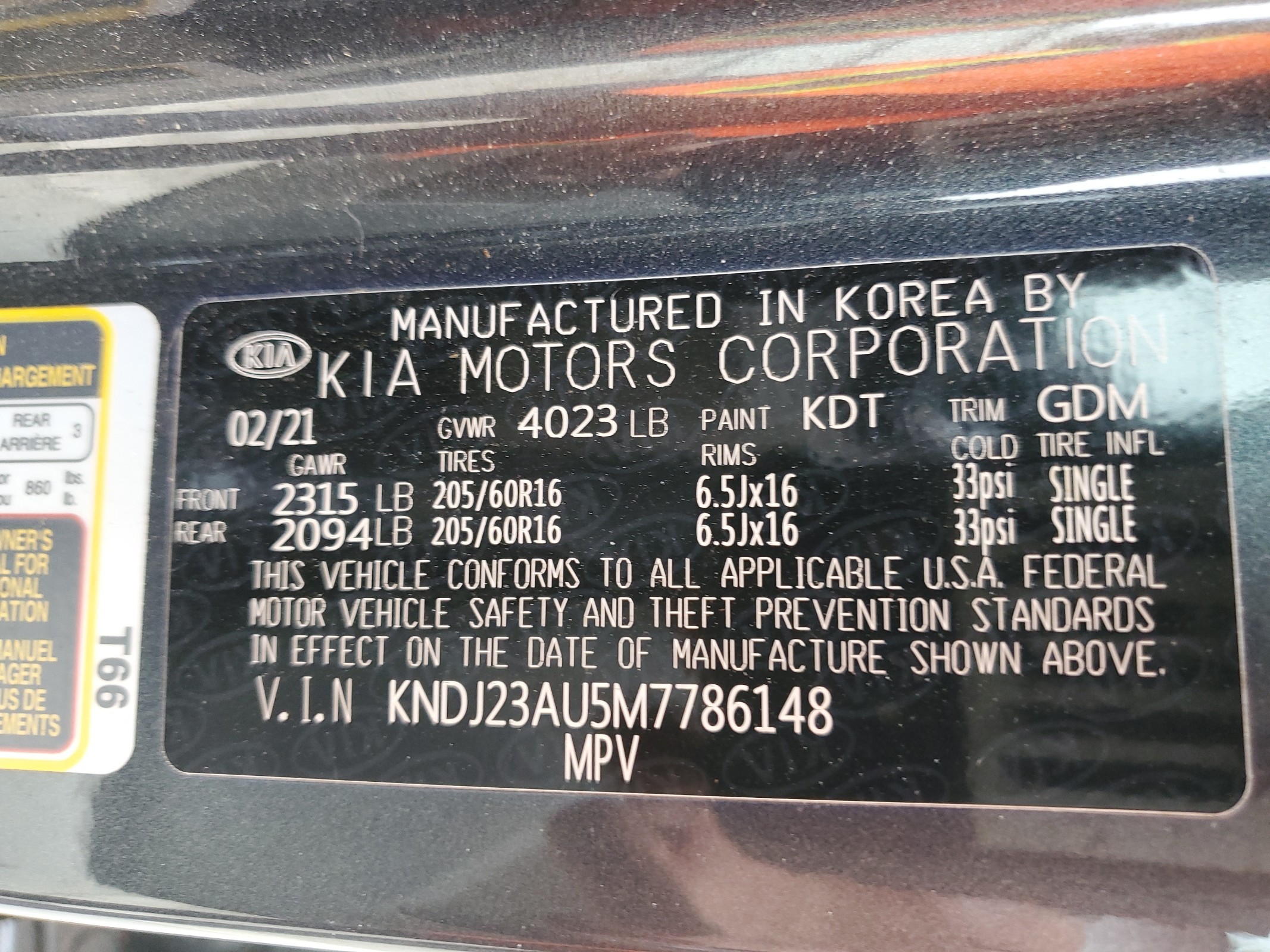KNDJ23AU5M7786148 2021 Kia Soul Lx