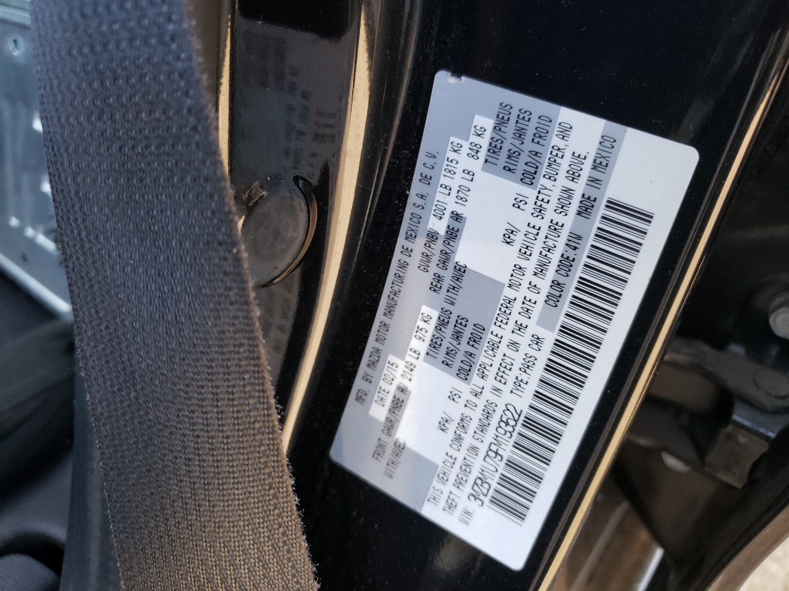 3MZBM1U79FM193522 2015 Mazda 3 Sport