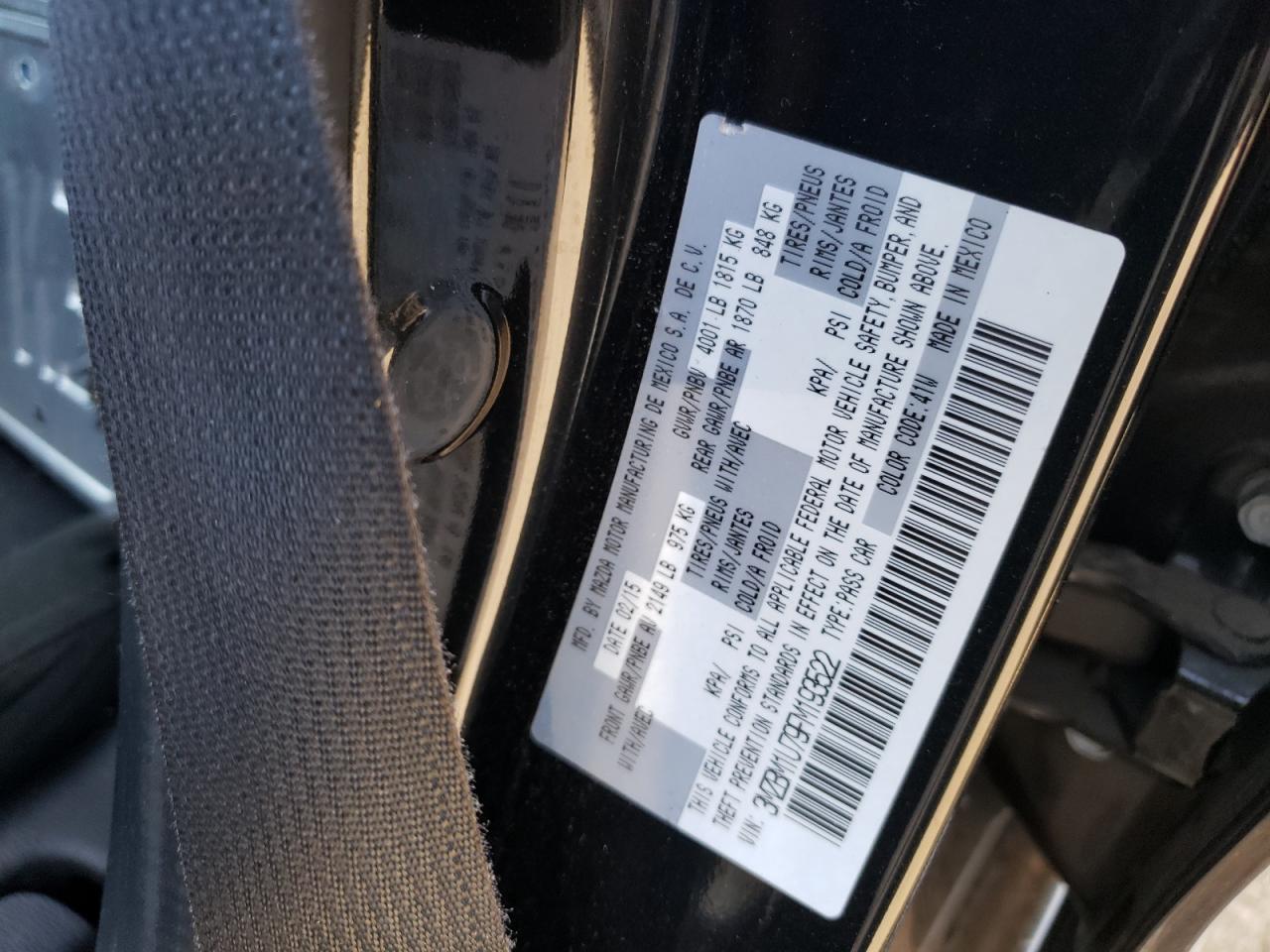 2015 Mazda 3 Sport VIN: 3MZBM1U79FM193522 Lot: 53511994