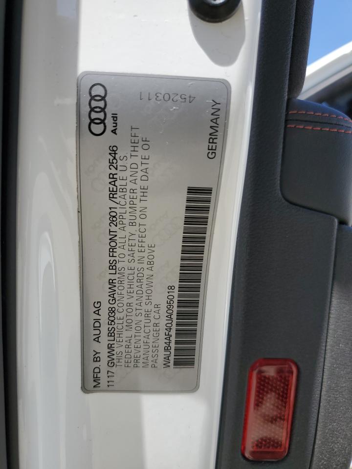 2018 Audi S4 Premium Plus VIN: WAUB4AF40JA095018 Lot: 56470304