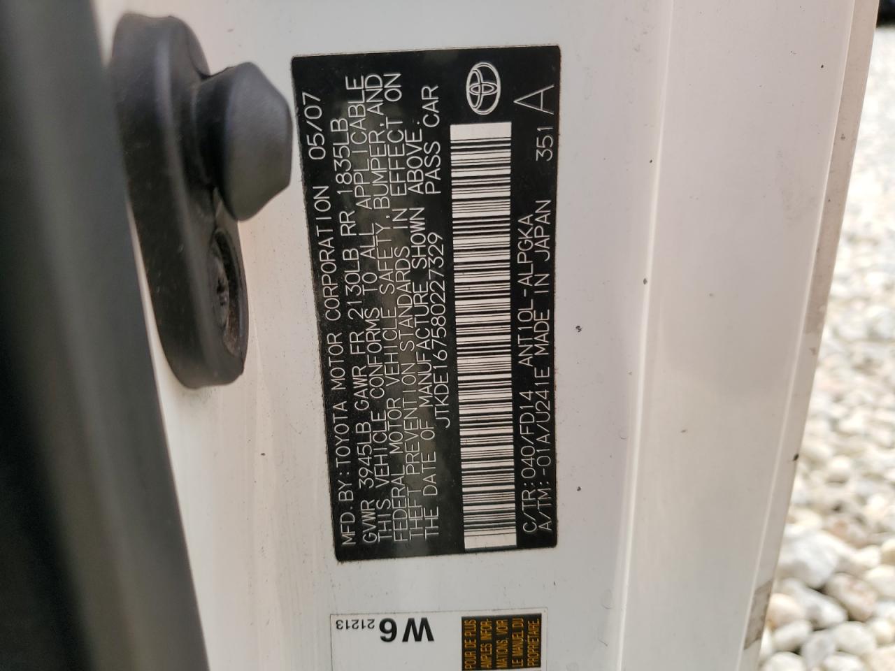 2008 Toyota Scion Tc VIN: JTKDE167580227329 Lot: 56954494