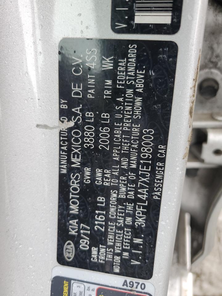 2018 Kia Forte Lx VIN: 3KPFL4A7XJE198003 Lot: 54678944