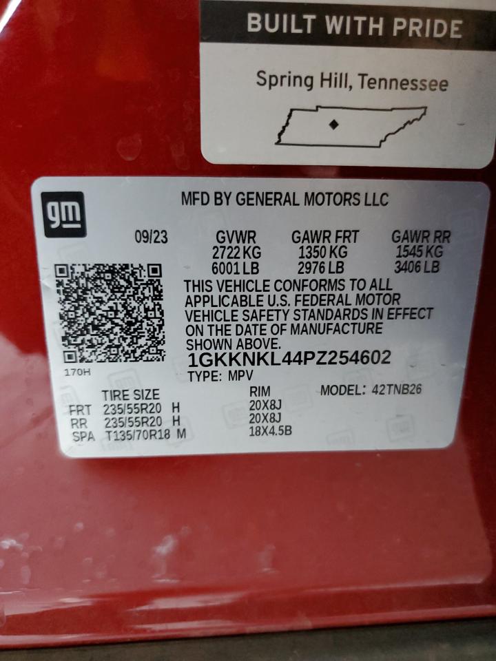 1GKKNKL44PZ254602 2023 GMC Acadia Sle