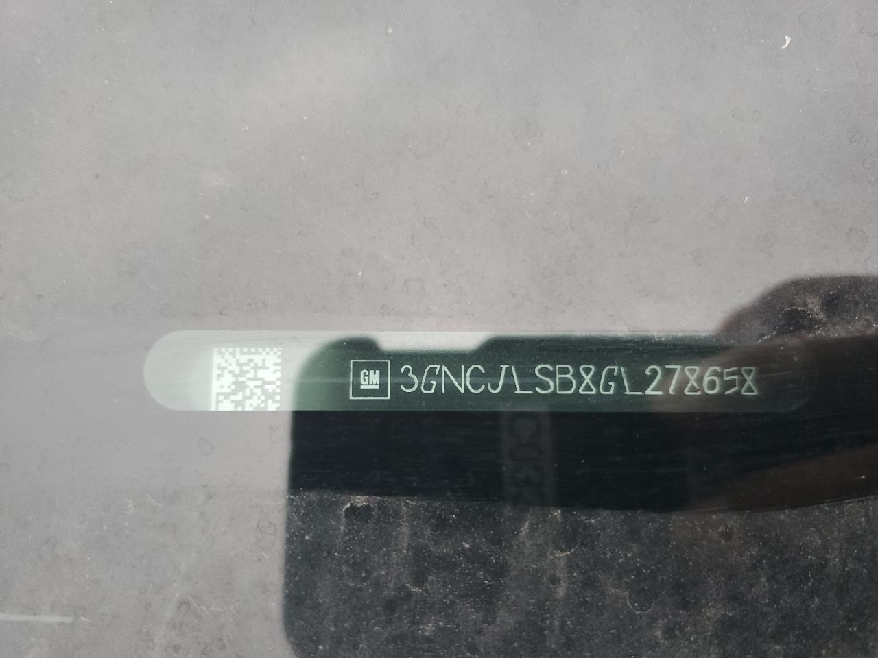 2016 Chevrolet Trax 1Lt VIN: 3GNCJLSB8GL278658 Lot: 49931304