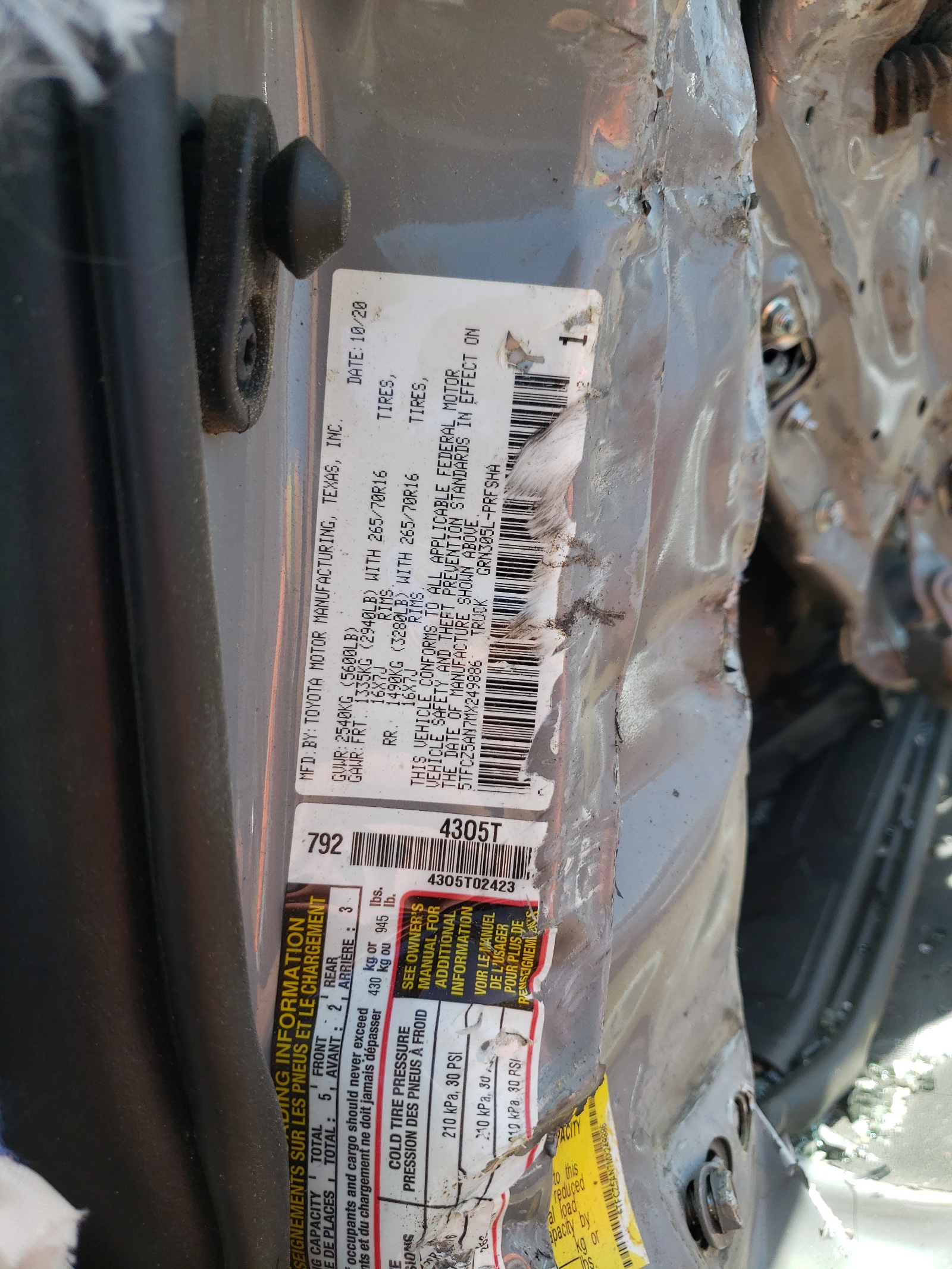 5TFCZ5AN7MX249886 2021 Toyota Tacoma Double Cab