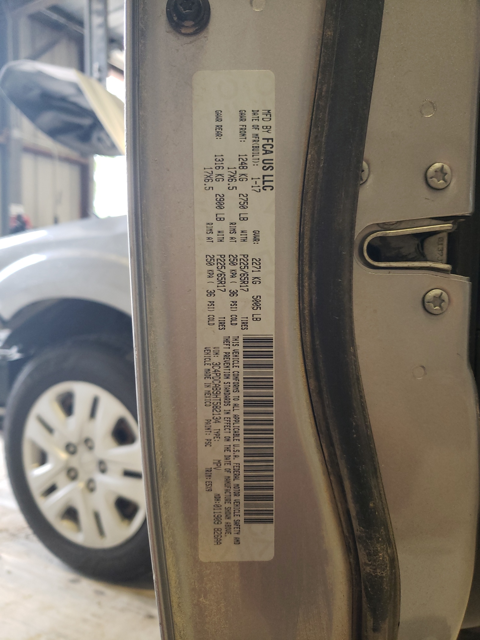 3C4PDCAB9HT582134 2017 Dodge Journey Se