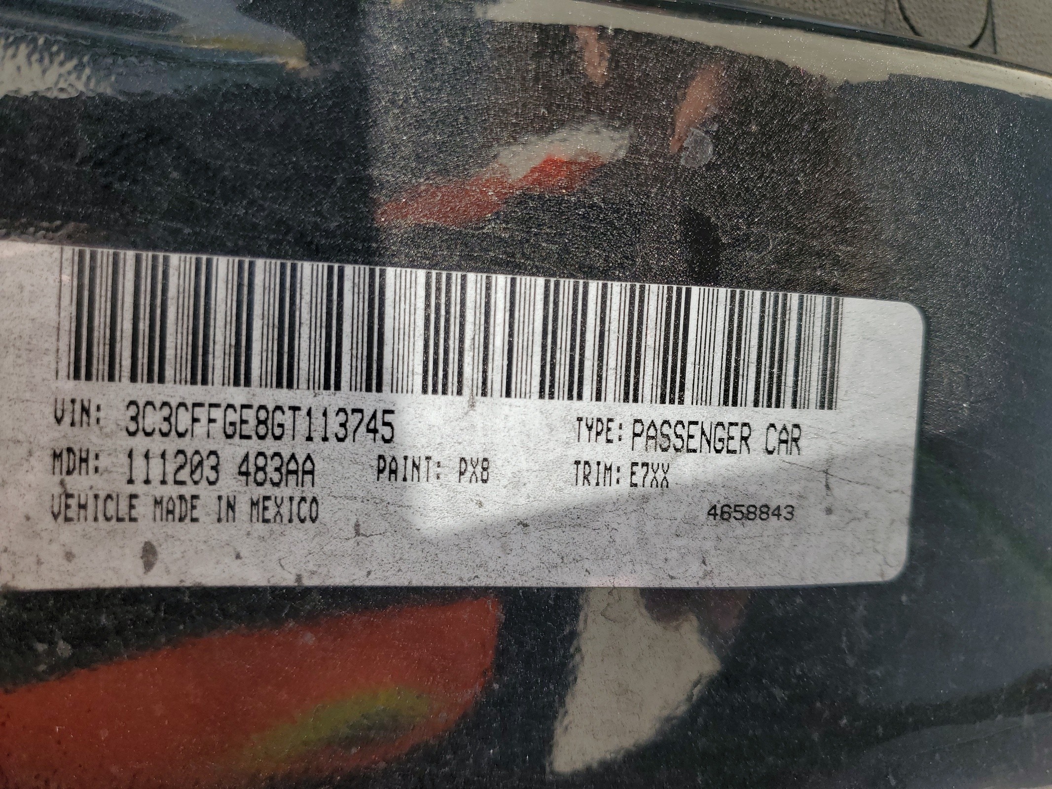 3C3CFFGE8GT113745 2016 Fiat 500 Electric